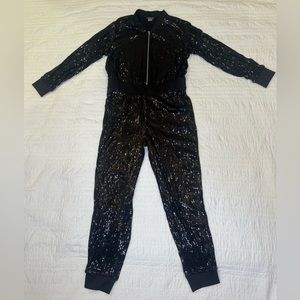 Black sequin jumpsuit